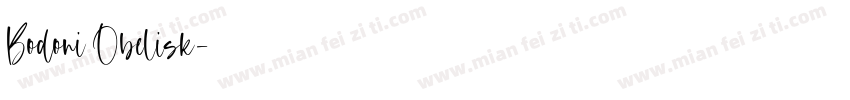 Bodoni Obelisk字体转换